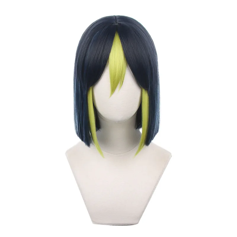 Game Genshin Impact Tighnari Cosplay Wig Green Gradient Short Hair Heat Resistant Synthetic Halloween Party Accessories Props