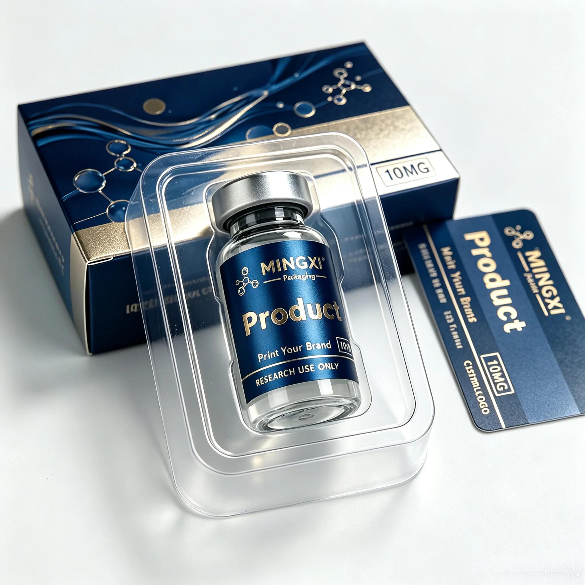 Injectable Peptide Health Supplement Vial Stickers,Precision Printed Waterproof High Temperature Resistant Self‑Adhesive Labels