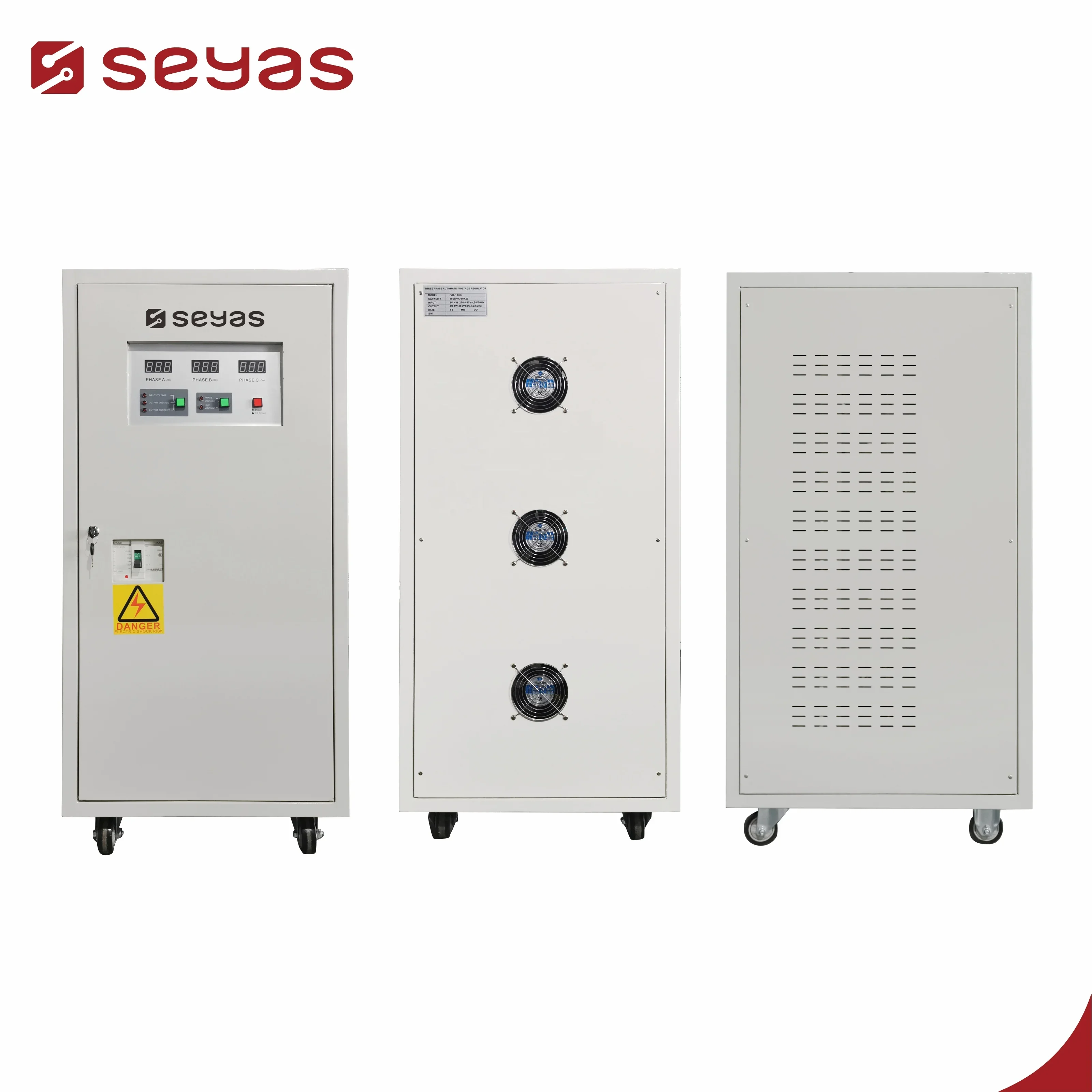 380V Three Phase Servo Motor Type 100kva Industrial Voltage Stabilizer With 36 Monty Warrty