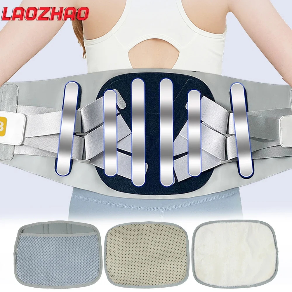 1PCS Lower Back Brace for Work,Breathable Lower Back Support for Women Men,Adjustable Lumbar Support Belt with 6 Stays for Sport