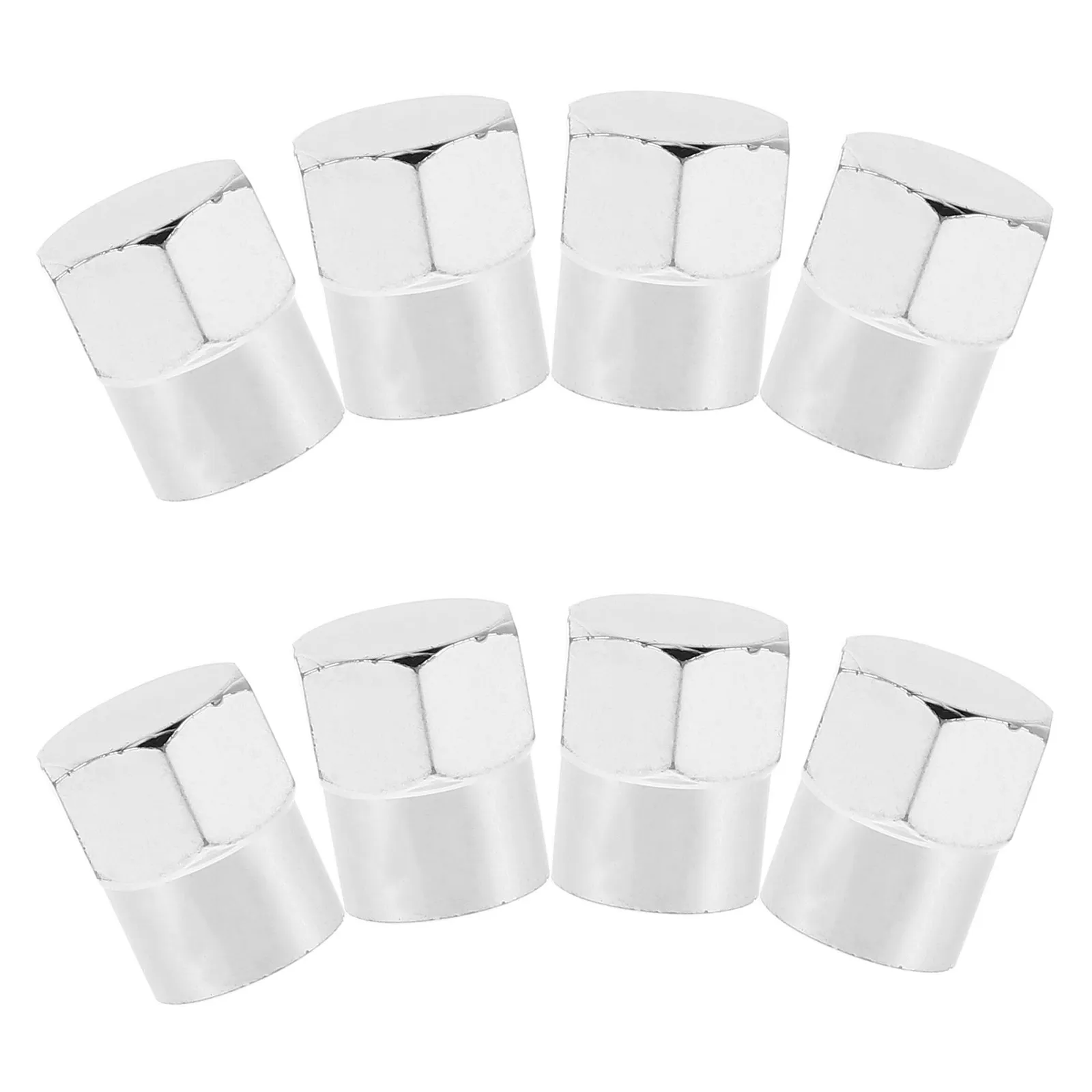 8Pcs Electroplated Valve Stem Caps Leak-Proof Tire Air Valve Covers with Sealing Ring Universal Fit for Car Truck Motorcycle