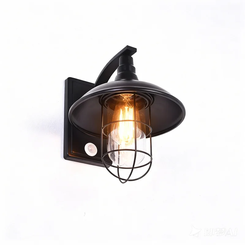 

Retro Industrial LED Outdoor Wall Light Waterproof Motion Sensor Corridor Lighting for Balcony Villa Courtyard Entrance