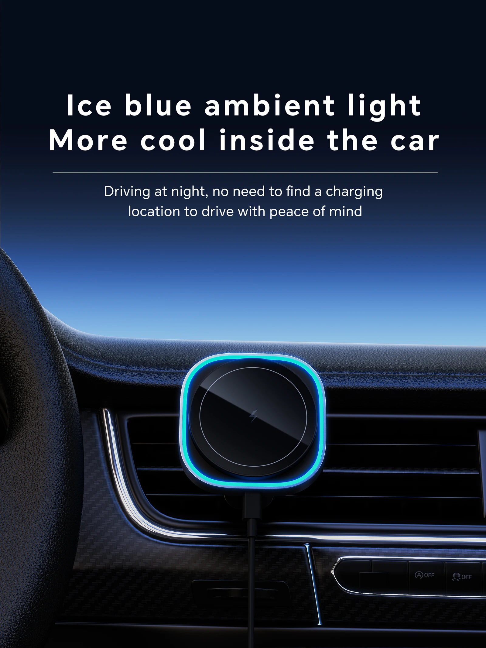 15w Magnetic Wireless Charger Car  Mount Strong Magnetic Fast Charging Car Phone Holder Magnetic Wireless Car Charger