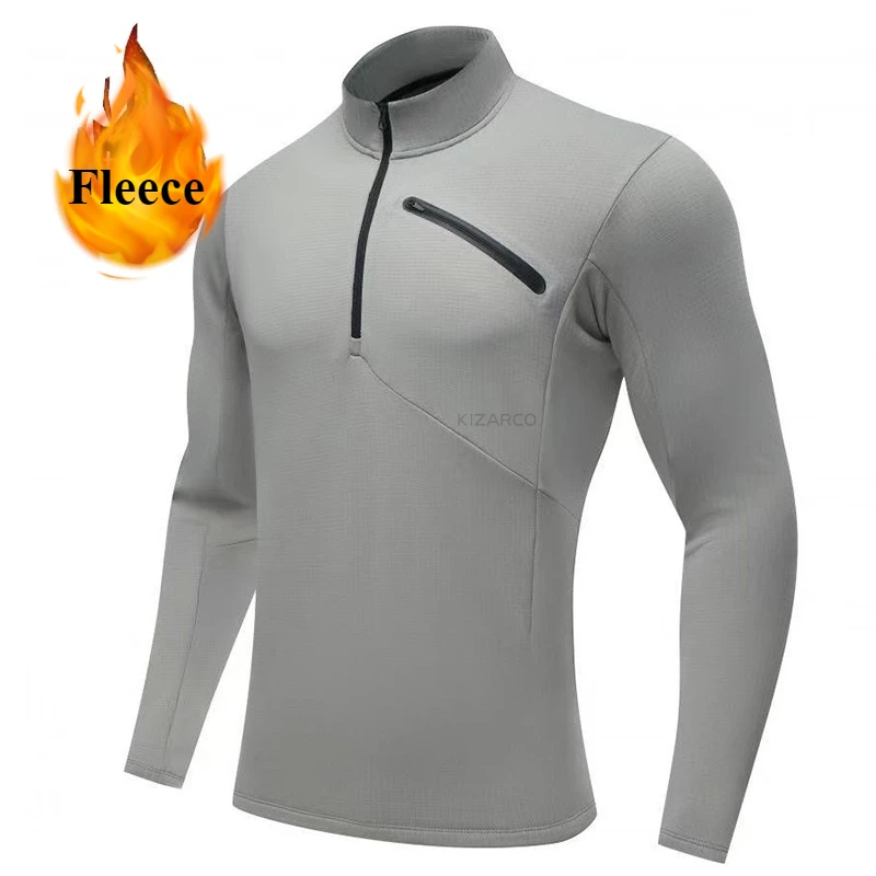 Men Spring Running T-Shirts Thermal Fleece Long Sleeve Men Jacket MTB Bike Coat Pro Top Cycling Jersey Ciclismo Bicycle Clothing