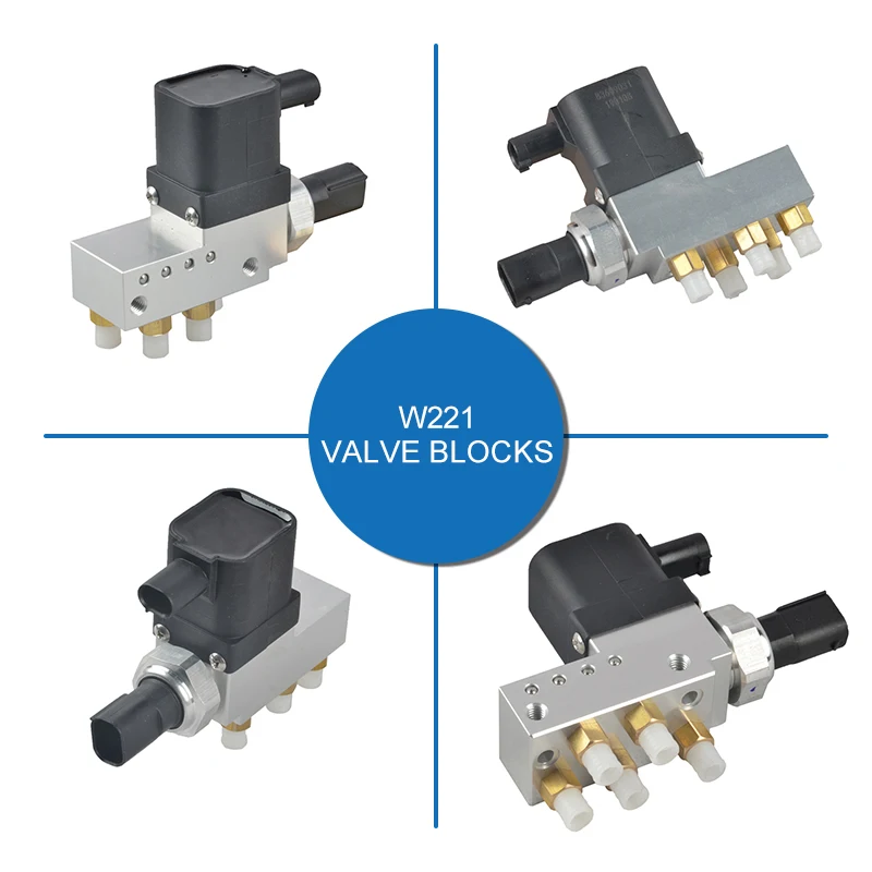 New W221 Valve Blocks A2113200158 A2113200258 18 Month Warranty Air Suspension Accessories