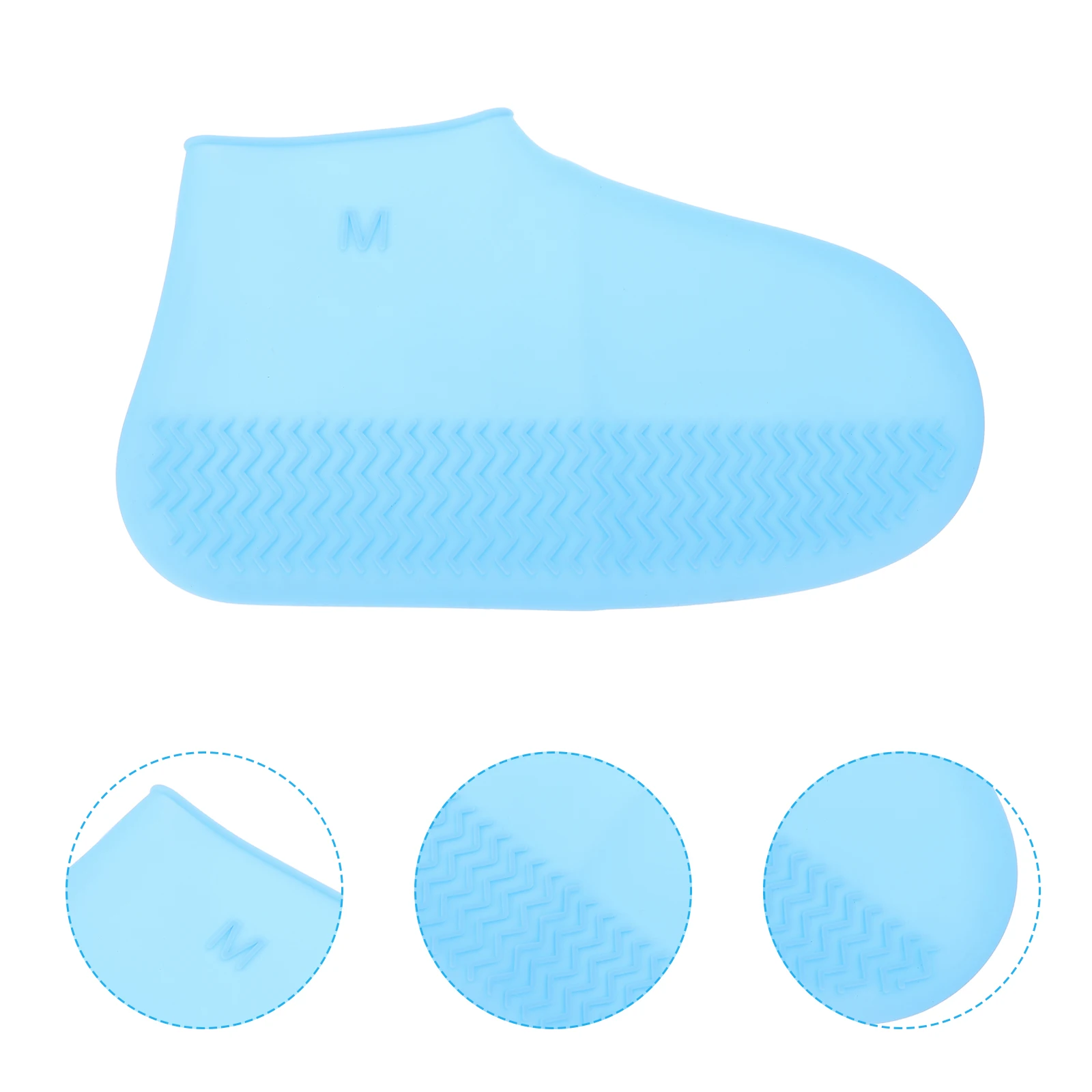 

1 Pair Waterproof Shoe Covers Rainproof Overshoes Silicone Shoe Protectors Mud Snow Proof Anti Slip For Outdoor Size L