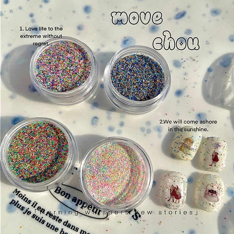 1PC Herfst Winter Kristalsuiker Poeder Wol Poeder Water Grond Steen Poeder Nagel Accessoires Glitter Voor Nagels