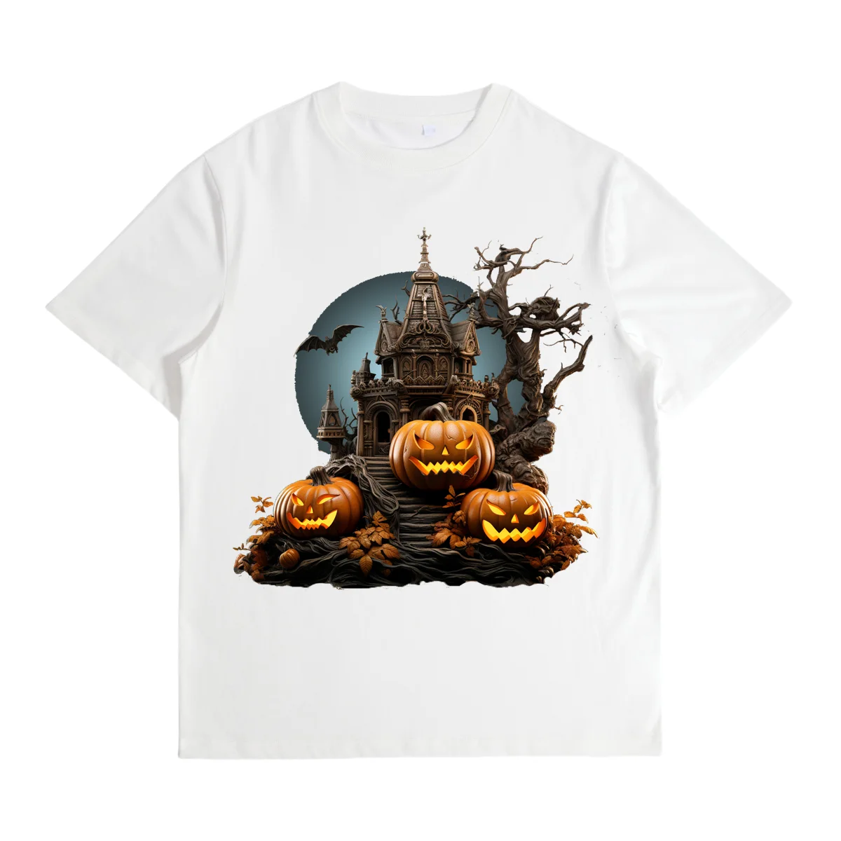

Men's T-shirt Pumpkin Retro Halloween print street oversized graphic T-shirt soft and lightweight Y2K Harajuku unisex
