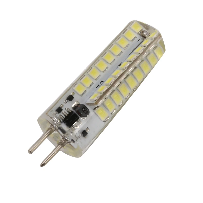 6X 6.5W GY6.35 LED Bulbs 72 2835 SMD LED 320Lm 50W Halogen Lamps Equivalent Dimmable Pure White 6000K Silicone Corn Bulb