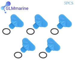 5 Pcs 22-806608A02 5Pack Exhaust Manifold Water Drain Blue Plug For MerCruiser 22-806608A1 22-806608A02 8M2000874