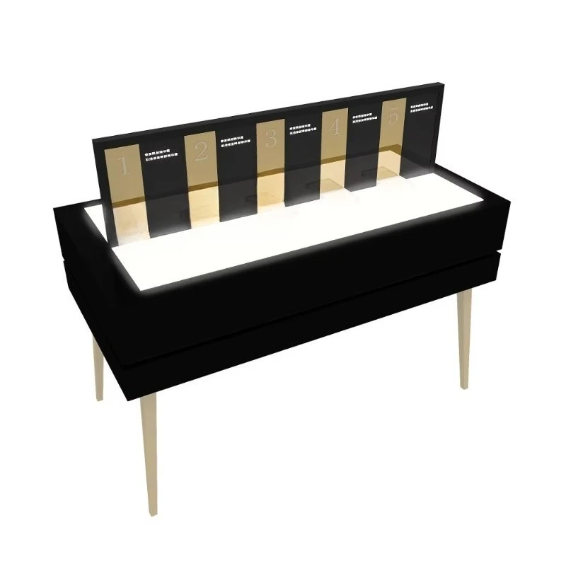 Perfume display cabinet Floor-to-ceiling display cabinet with drawers and cosmetic store furniture mirror