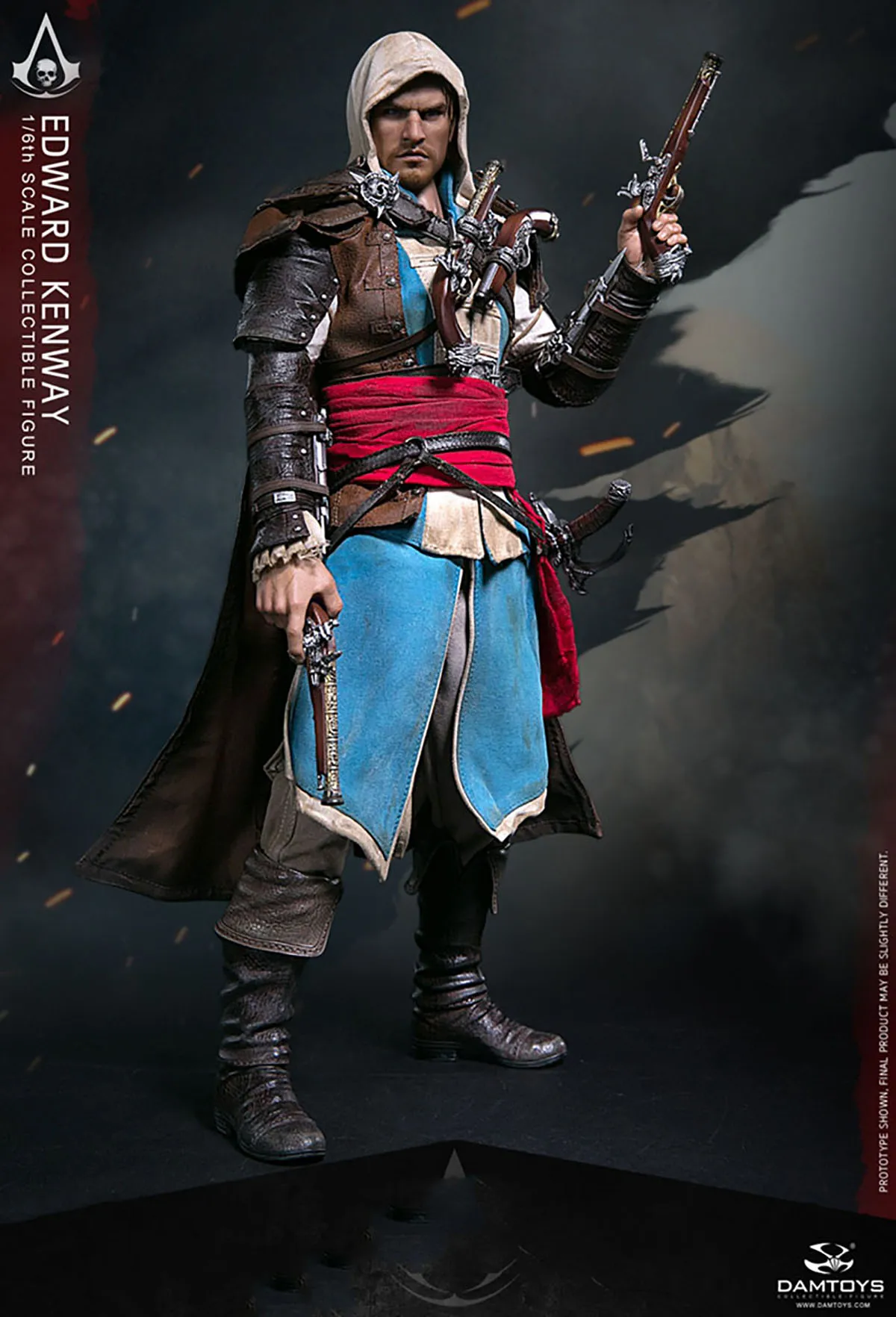 original DAMTOYS DMS003 1/6 Scale Black Flag Edward Kenway 12 Inches Male Soldier Action Figure Full Set Model Doll