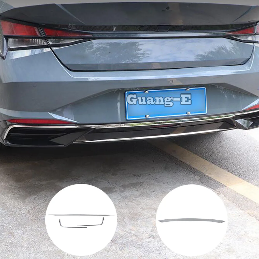 

Steel Car Rear Bumper Guard Protector Trim Decoration Pedal For Hyundai Elantra Avante 2021 2022 2023 Auto Exterior Accessories