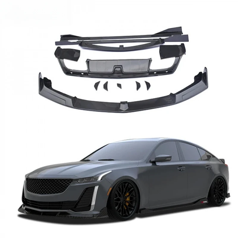 

Carbon Fiber Body Kit Auto Parts ss CT5 Front Lip Side Skirts Rear Diffuser Wing Spoiler