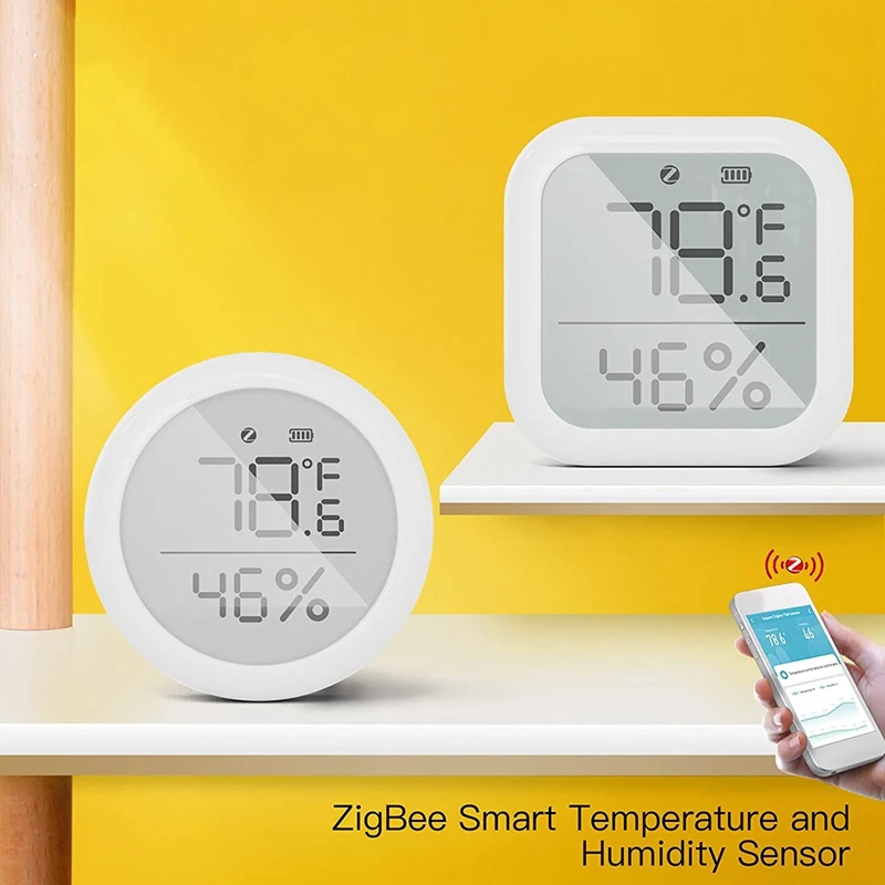 Tuya Zigbee مستشعر درجة الحرارة والرطوبة ، مقياس الرطوبة الداخلي ، كاشف ميزان الحرارة ، شاشة LCD رقمية