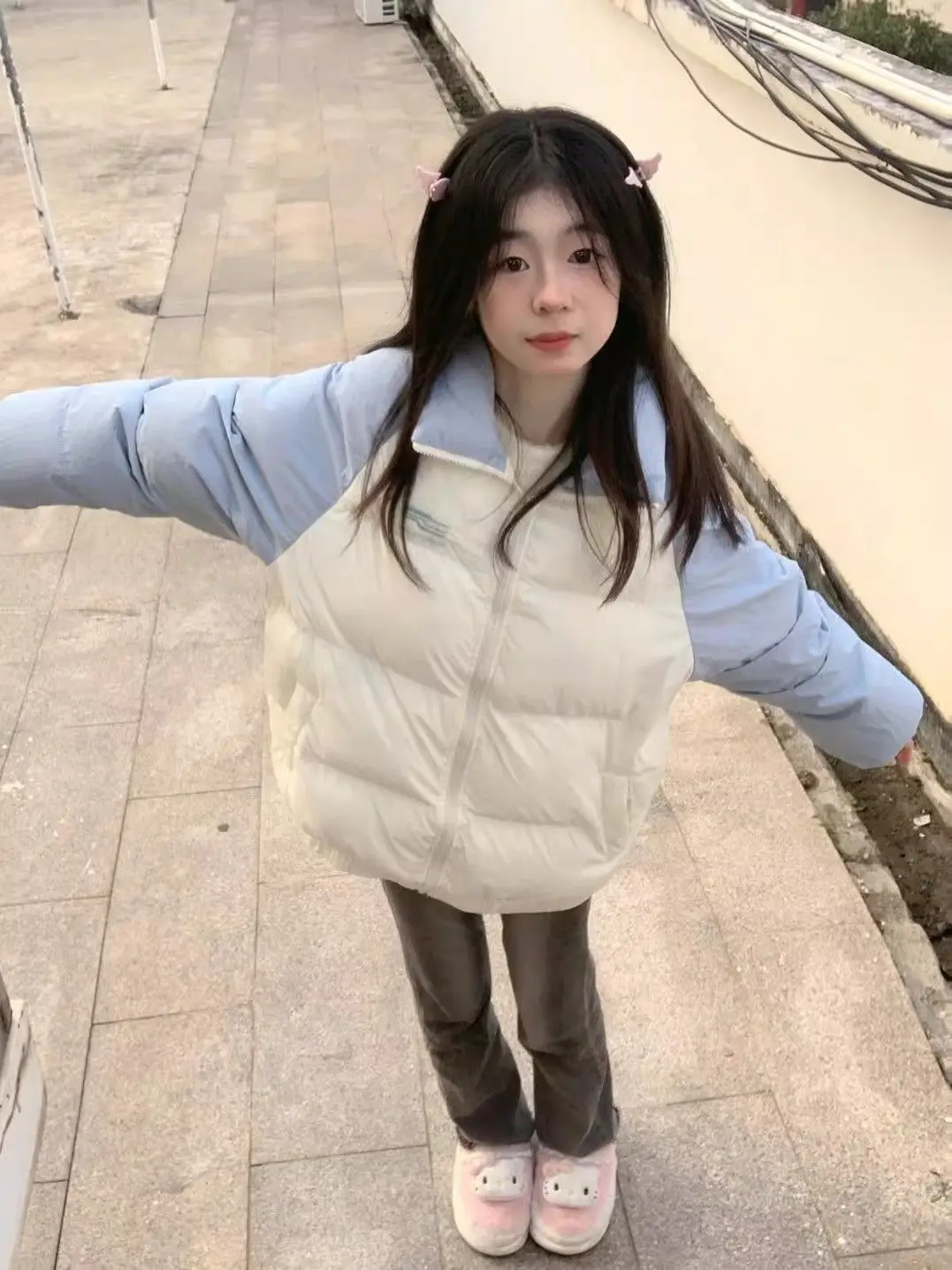 

Puffer Parkas Elegant Womens Solid Color Plain Simple Clean Look Minimalist Design Pure Aesthetic Basic Style Essential Coat Ins