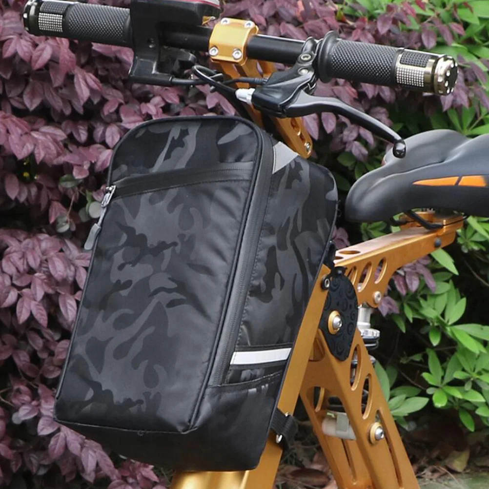 Bike Backseat Bag 6L Large Capacity Multifunctional Mounted Handlebar Storage Pouch Phone Holder for Bicycle Mounted Bag