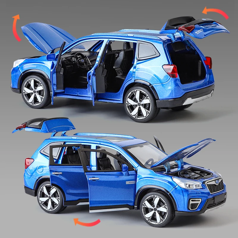 

1:30 Forester SUV Alloy Car Model Diecast Metal Toy Off-road Vehicles Car Model High Simulation Sound and Light Kids Gifts