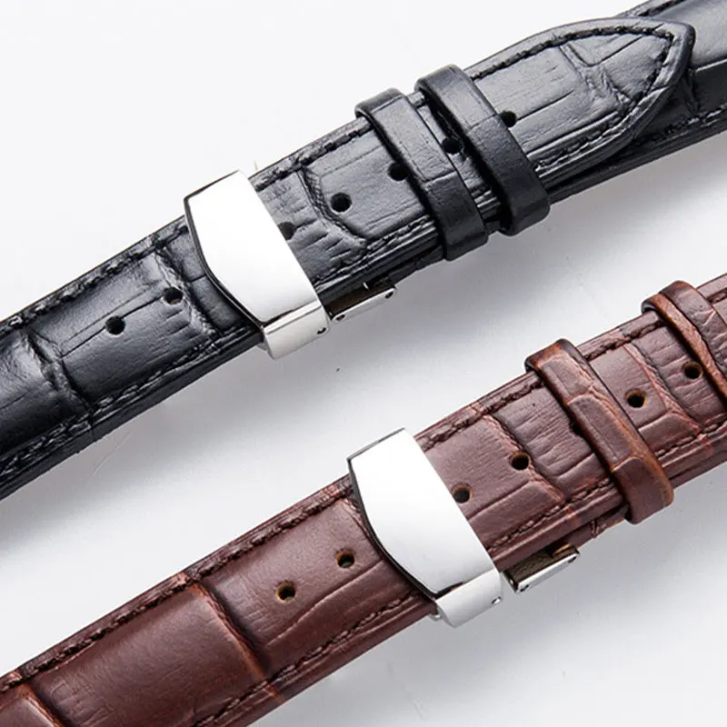 Ремешок для часов из телячьей кожи, 14 мм, 15 мм, 16 мм, 17 мм, 18 мм, 19 мм, 20 мм, 21 мм, 22 мм, 23 мм, 24 мм, универсальный ремешок на запястье, пряжка для ремня