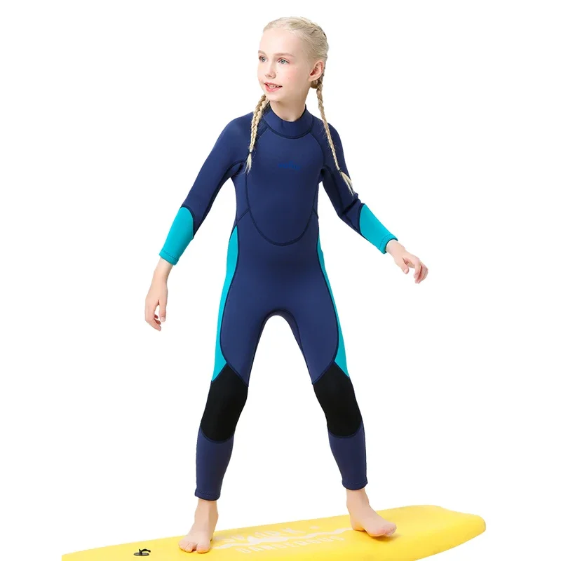 Children Thermal Wetsuit 3mm Neoprene Diving Suit For Boys Girls Surfing Thick Full Wetsuits Kids Scuba Swimsuit Bathing Suit