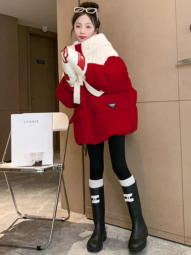 thiened-cotton-jaet-for-girls-new-2025-red-year-goods-down-cotton-coat-winter-faionable-clothes-for-medium-and-large-girls