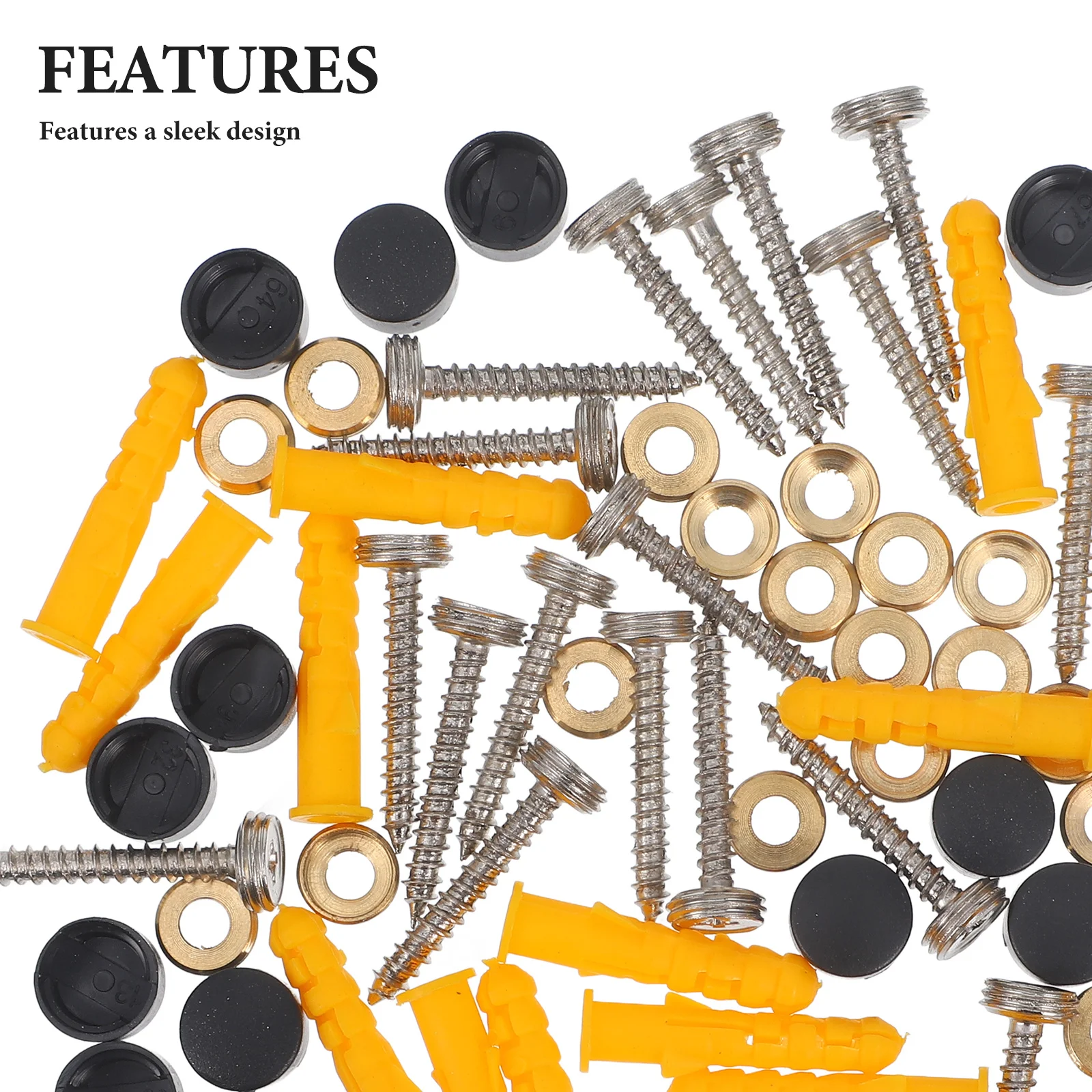 

20 set Screw Covers Decorative Caps For Mirror Glass Fixing Mounting Hardware Fasteners Nail Diy Home Office Vehicle