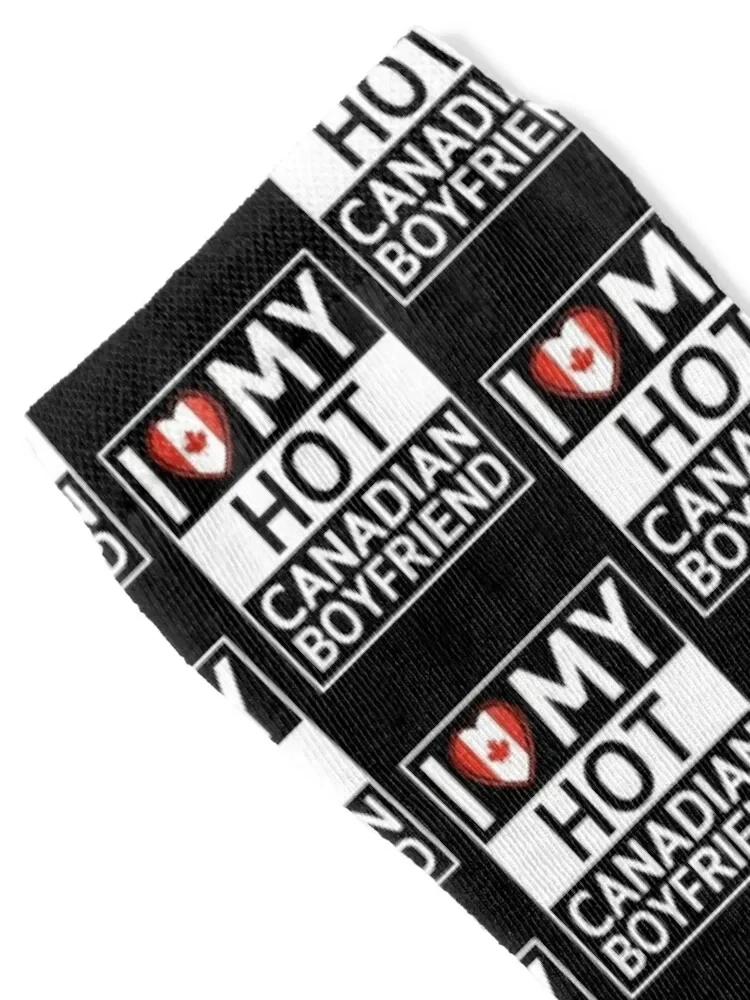 I Love My Hot Canadian Boyfriend Socks new in's Sports fashionable soccer anti-slip Woman Socks Men's