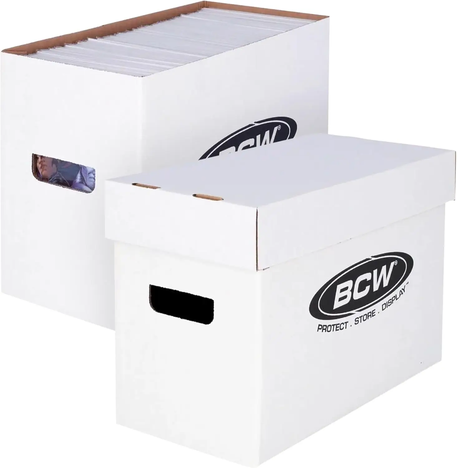 

Comic Short Storage Box 2 Pack Holds 150-175 Comics Stackable Durable 200 lb Strength for Collectors