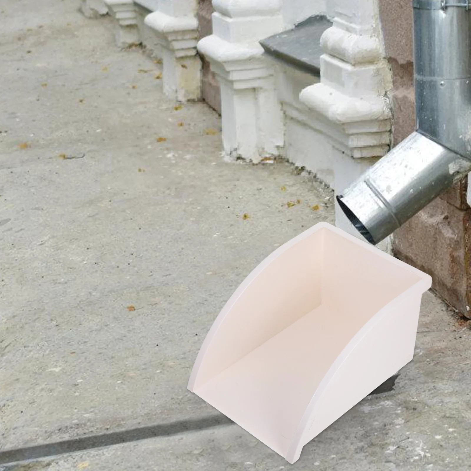 

2pcs Downspout Block Pvc Rain Extension Efficient Water Collection Durable Splash Guard For Outdoor Use Easy Install