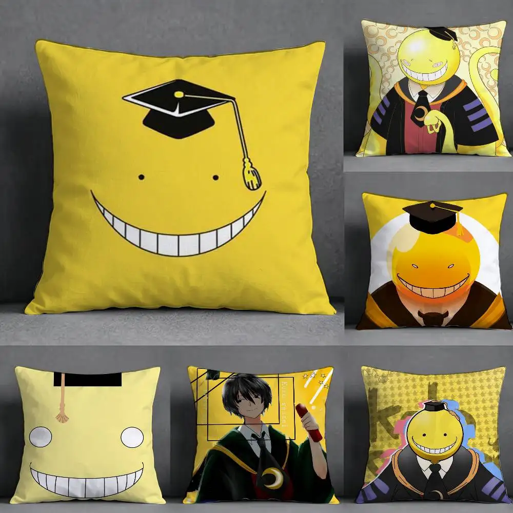Ansatsu K-Kyoshitsu Koro sensei Pillow Case Square Double-Sided Sofa Cushion Cover Bedroom Bedside Pillow