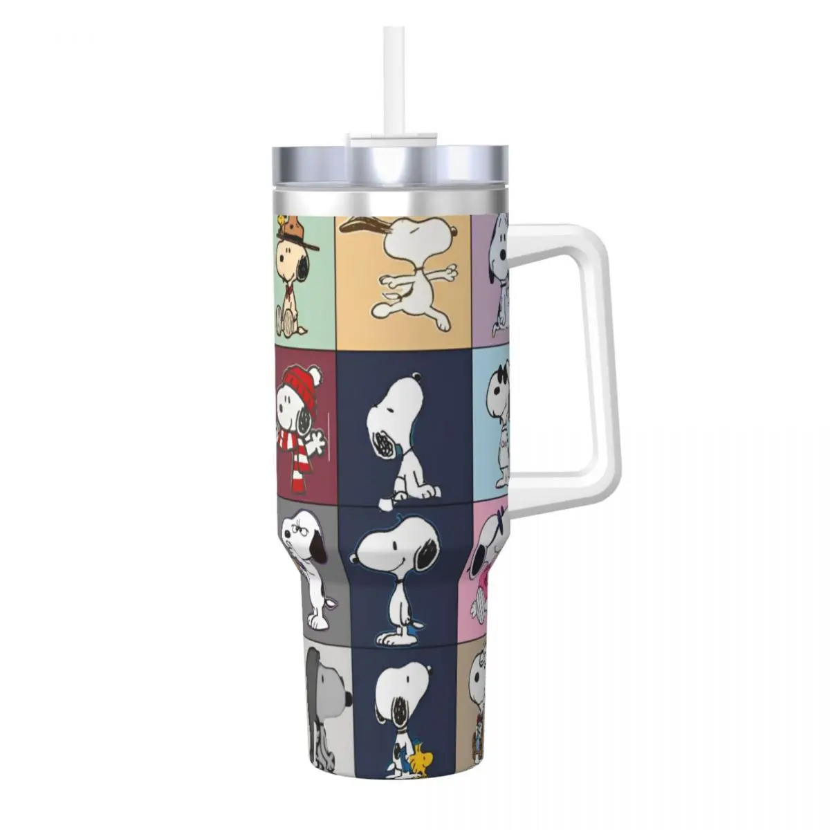 Cute Snoopy Tour Cartoon Tumblers 40 Oz With Handle