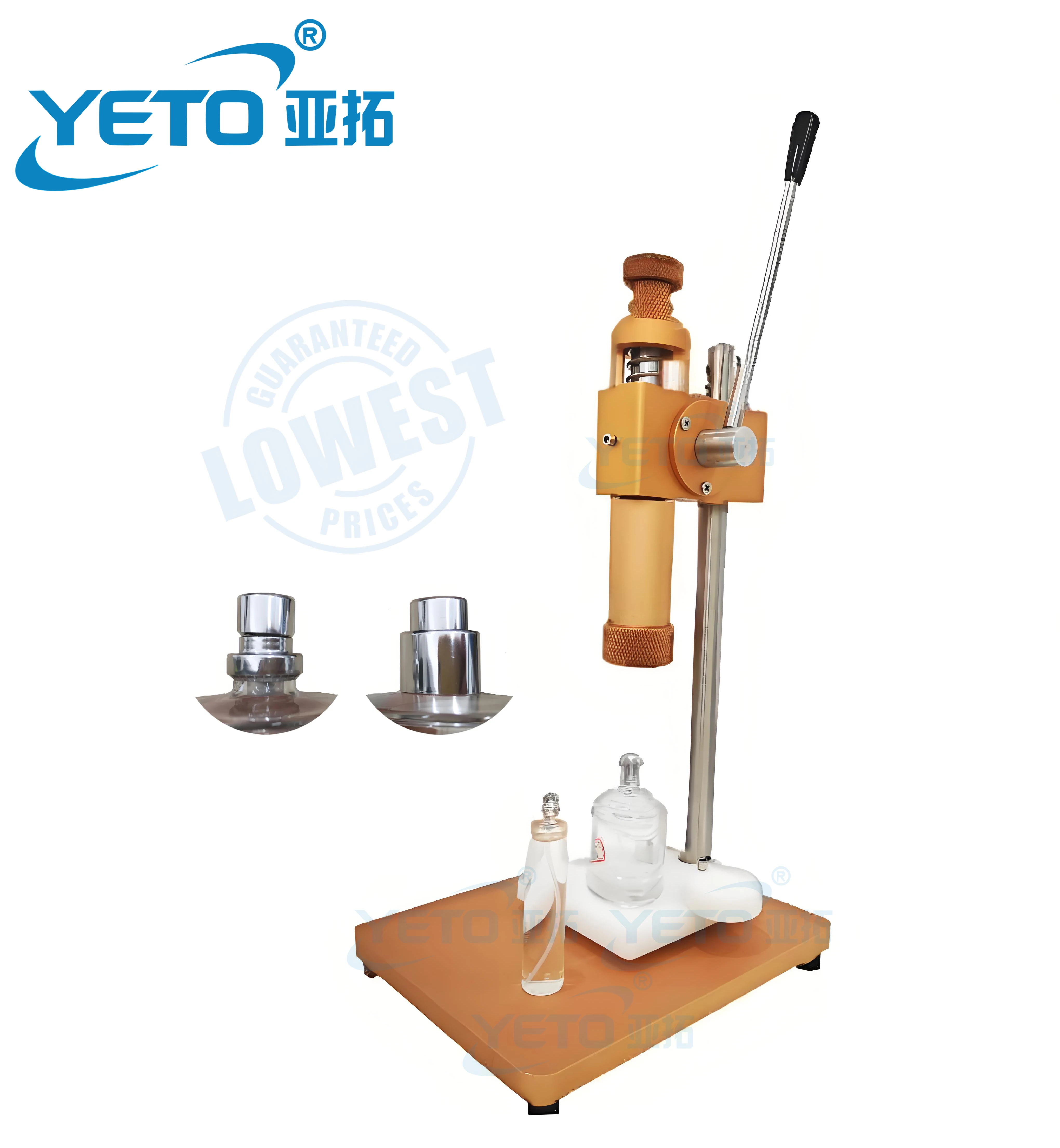 YETO Manual Glass Plastic Spray Pump Collar Ring Sealer Perfume Bottles Desktop Handheld Crimping Capping Equipment