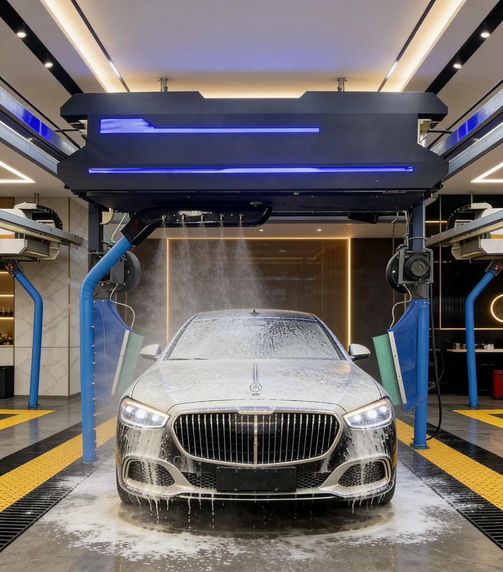 Heavy Duty Brushless Automatic Car Wash Machine with High Pressure Wash and Ceramic Coating Application