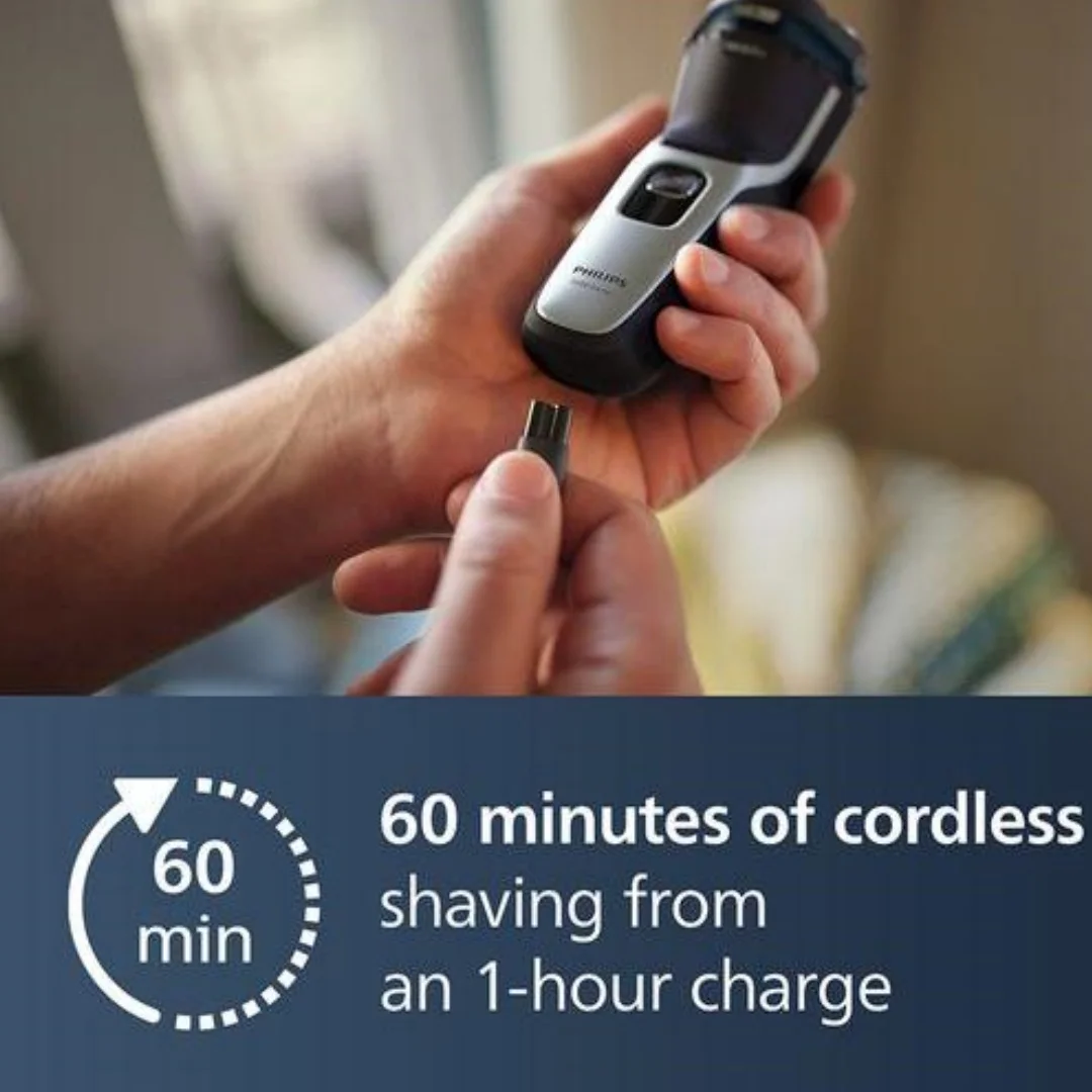 Philips Norelco Razor Series 3000 S3143، بدون عبوة أصلية، شفرات ComfortCut، رؤوس مرنة 5D، مفتوحة بلمسة واحدة #5