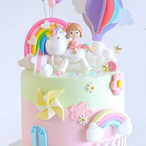 يونيكورن موضوع كعكة توبر عيد ميلاد سعيد قوس قزح نجوم فتاة عيد ميلاد طفل استحمام حزب كعكة تزيين للفتيات عيد ميلاد 16 أفضل 10 مبيعات كعكة عمرها 16 عاما - رقم 6