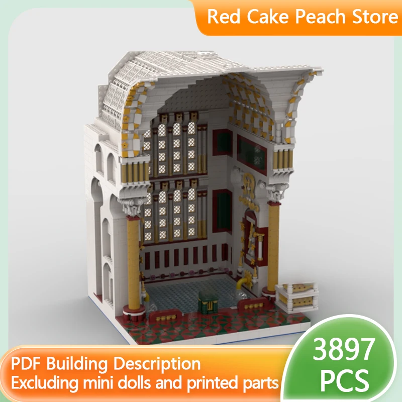 

Средневековый замок, модель MOC, строительные кирпичи, ретро, здание в ванной, модульные технологии, подарки, праздник, сборка, детские игрушки, костюм