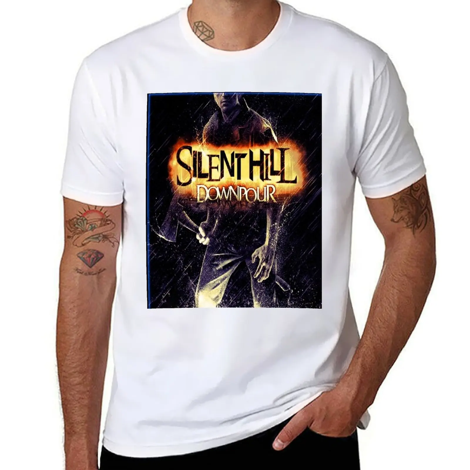 

Silent Hill DownPour - Box Art Cover (Frozen Rain) - Brazz T-Shirt t shirt for man cotton t shirts man 100% T-Shirt