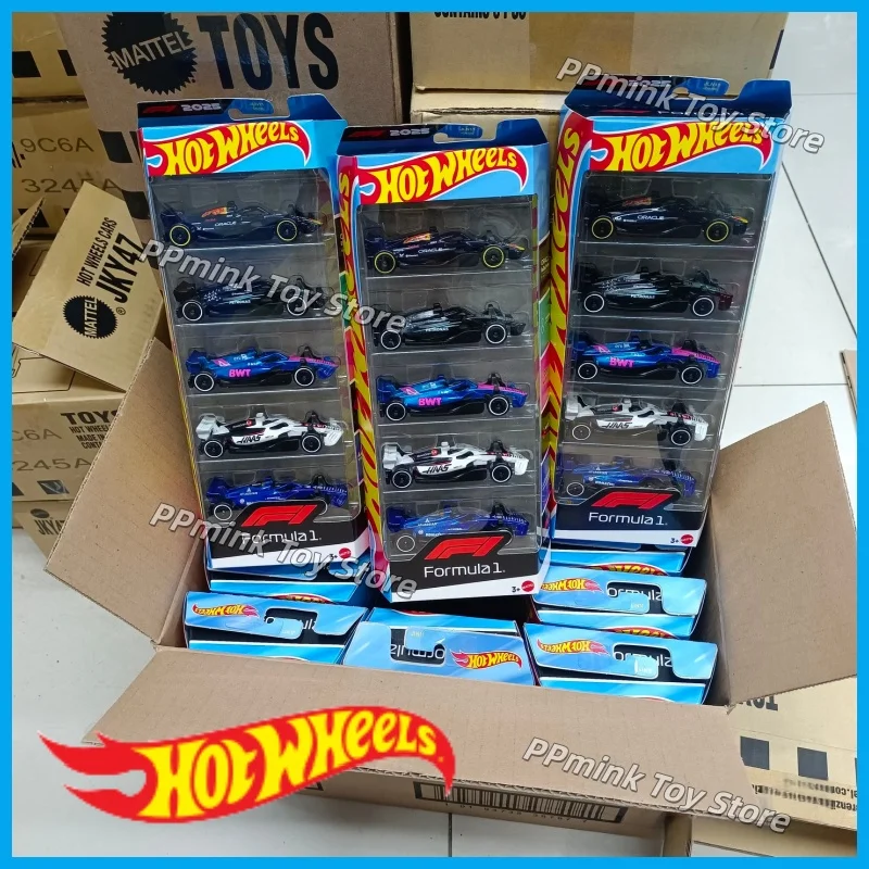新しいホットウィール-jln11-9c96-f1フォーミュラ1シリーズ-ダイキャスト合金モデルカー-5台セット-レッドブル-メルセデス-ハース-ウィリアムズ-コレクション-おもちゃの車