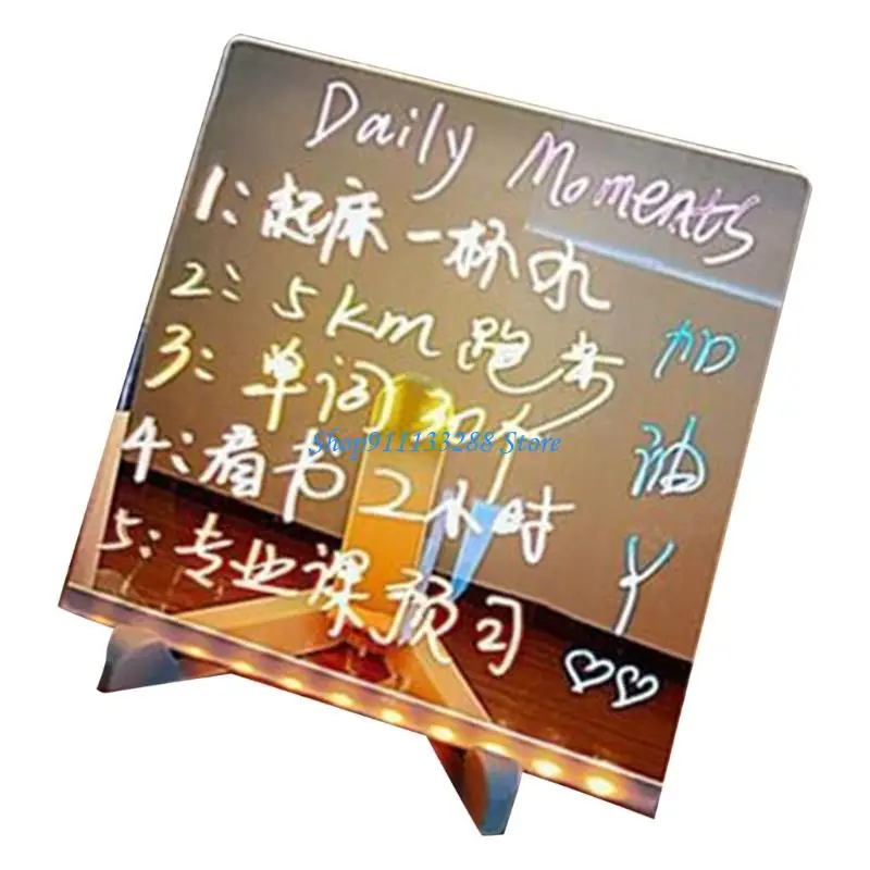 G88D Multifunctional Light up LED Acrylic Memoboard Illuminated Clear Acrylic Signs