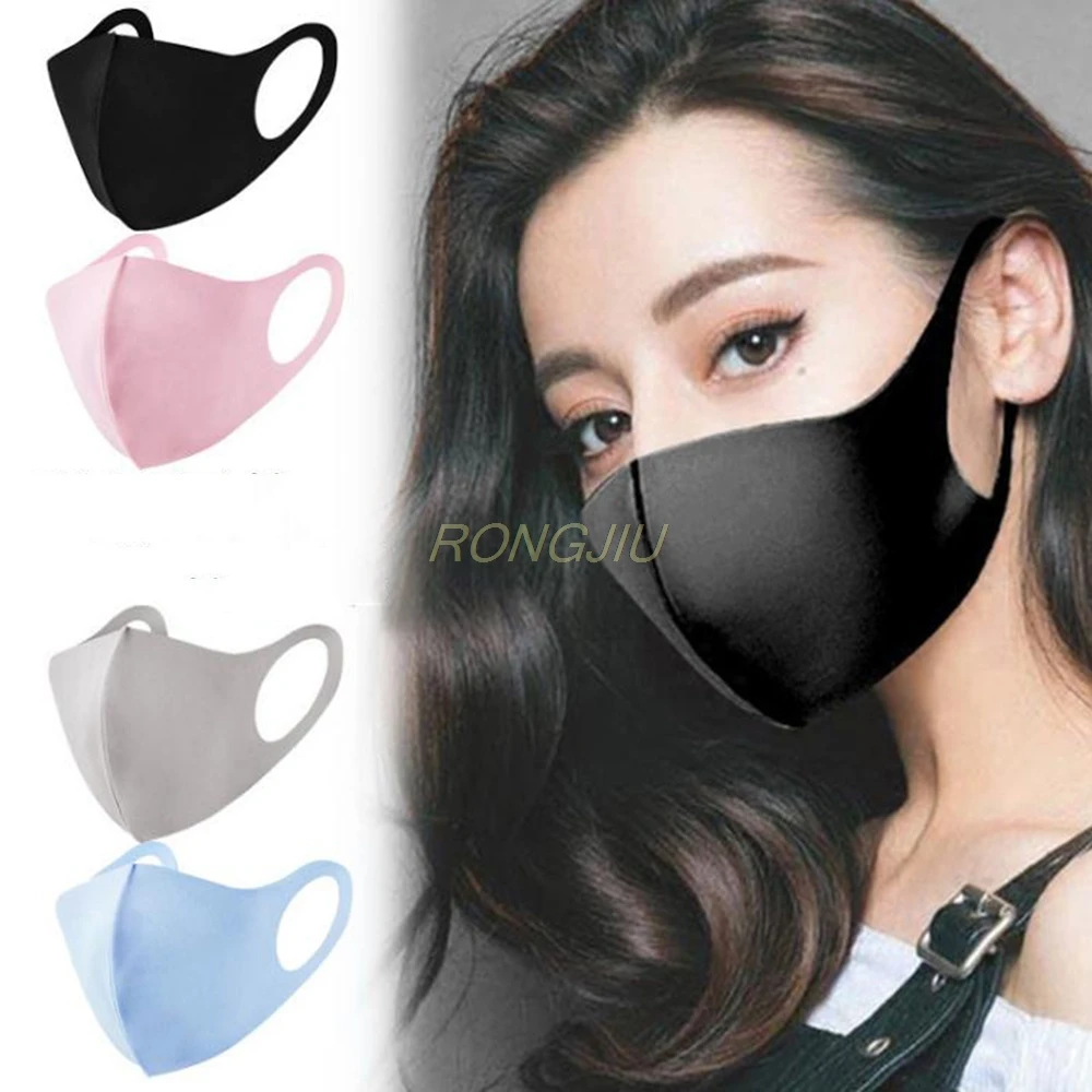 3PCS Spring Summer Ice Silk Cotton Hanging Ear Face Shield  Washable Reusable 3d Stereo Men And Women Breathable Thick Sunscreen