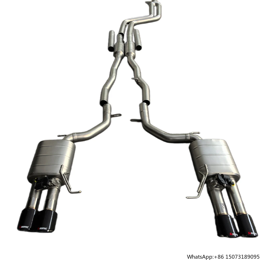 

Stainless Steel Exhaust Catback for 535i F10 3.0T With Muffler Valves Quad Exit Tips Tuning Exhaust System