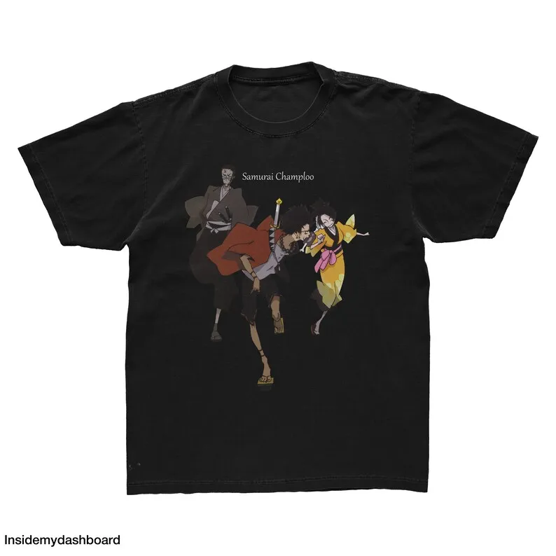 Samurai Champloo Fuu, Mugen & Jin Escaping T-Shirt, Samurai Anime, Nujabes, Cowboy Bebop, Samurai Champloo Shirt