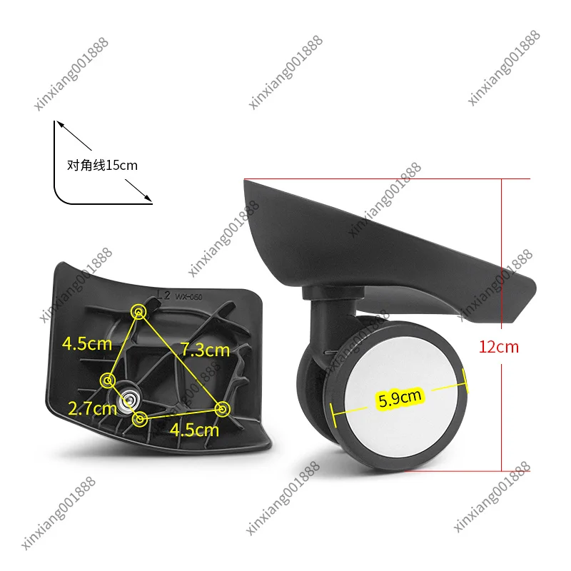 Replacement Wheels for Samsonite U91 Luggage POLO A-153 Universal Swivel Caster Silent Wheel Suitcase Repair Parts