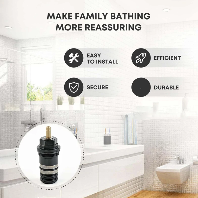 AT51- 94282000   Válvula de cartucho termostática de 3/4 pulgadas, se adapta a rellenos de bañera termostáticos de dos orificios y tres orificios, para Hansgrohe