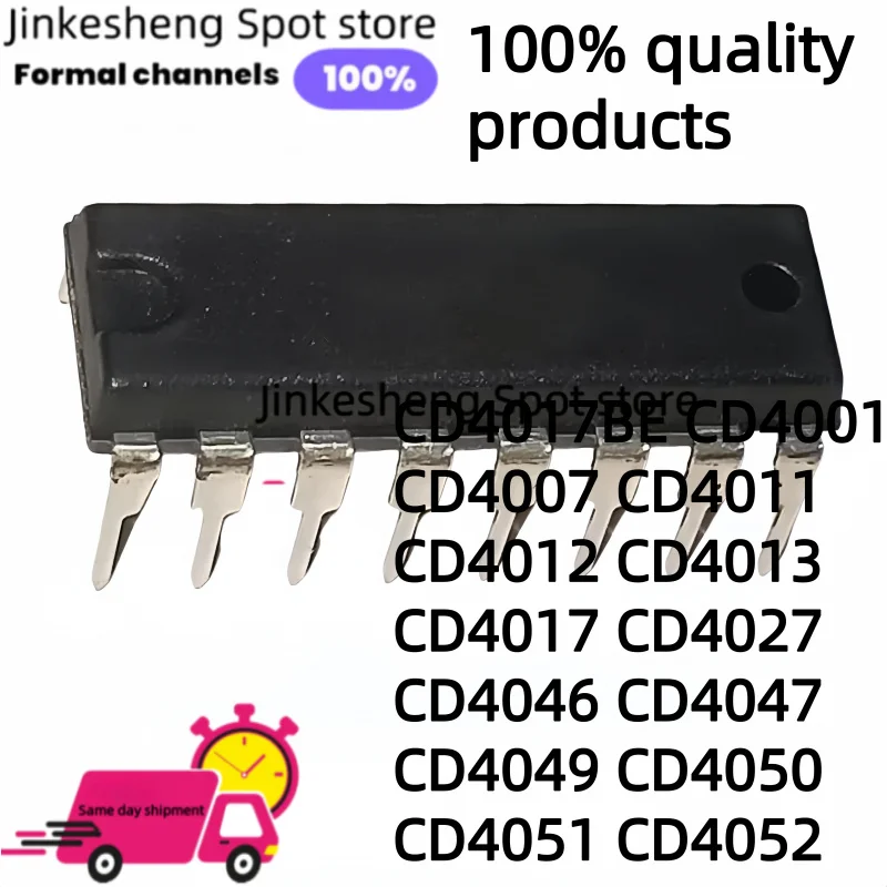 10 piezas CD4017 CD4027 CD4046 CD4047 CD4049 CD4050 CD4051 CD4052 DIP16 DIP14 chip IC CD4017BE CD4001 CD4007 CD4011 CD4012 CD4013