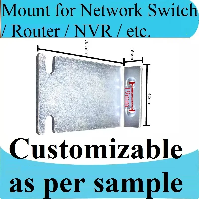 Adjustable slide rail, rear hanging ears for switch, hanging ears, 21240492CE series upper cabinet, Customizable, Only 1pcs
