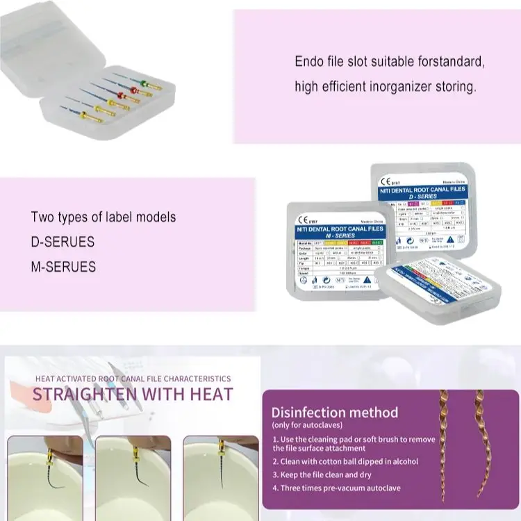 6pcs/Box SX-F3 Blue Endo Files Heat D Series Activated NiTi Canal Root Files Can Bend Endodontic Treatment Rotary File 25mm
