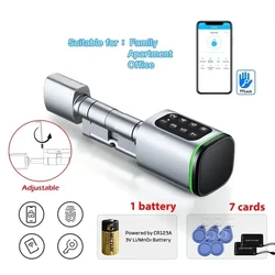 Ttlock app control passwort rfid karte euro zylinder türschloss smart lock digital schlüssel los ersetzen alexa (kein finger abdruck)