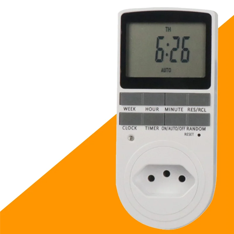 ONCE Intelligenter digitaler Innentemperaturregler mit LCD-Display, BR-Schaltsteckdose, 120 V 60 Hz Timing-Leistungsregelung