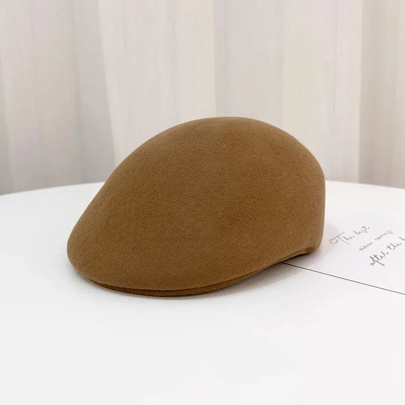 Neue Winter Hohe Qualität Klassische Dicke Wollfilz Vorwärts Kappe Für Frauen Männer Warme Visiere Hut Mode Straße Vintage Chapeu Fedora – Detail 6